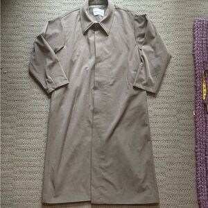 More or Less Greige/Gray Single Breasted Trench Coat